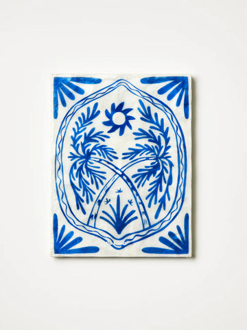 Del Sol Crossed Palm - Wall Tile