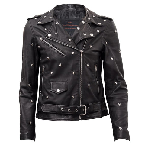 Studded Star Leather Jacket
