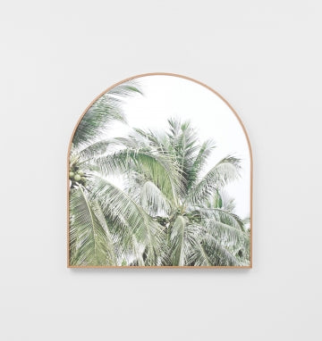 Faded Palms Arch - Framed Canvas Wall Art