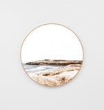 Sandy Stroll Circle - Framed Canvas